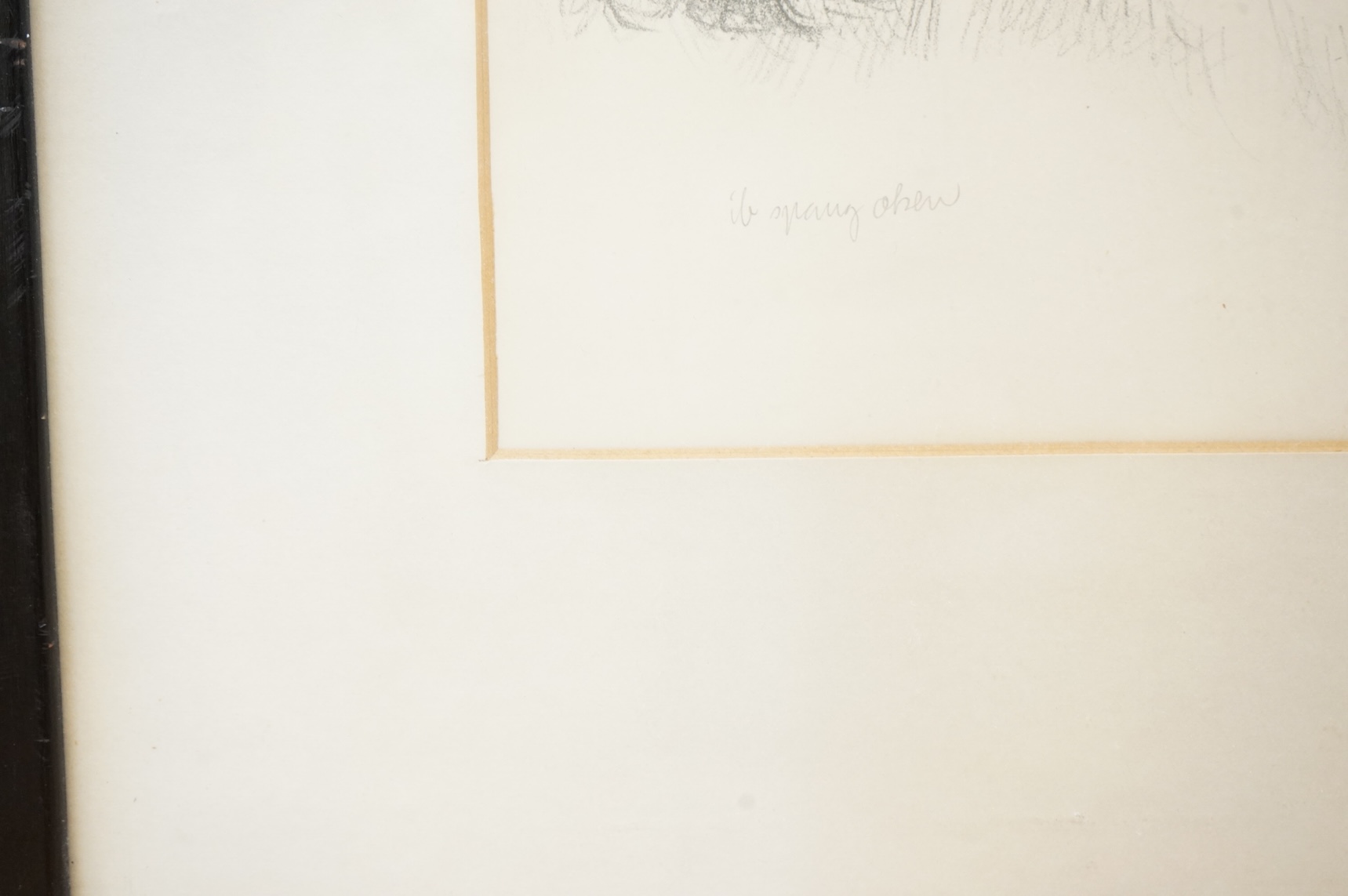 Ib Spang Olsen (Danish, 1921-2012), Study of a child sleeping, pencil sketch, signed, 39 x 52cm